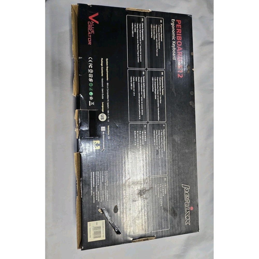 Perixx Periboard-512 Ergonomic Keyboard Full Size Palm Rest 1.8MDurable Cable - Picture 6 of 7